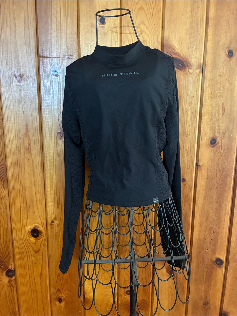 Nike Black Women's Trail Long-Sleeve Crew Top dri fit XS workout top